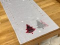  Bieżnik świąteczny 40x140 cm choinki czerwona srebrna int 1241 boże narodzenie
