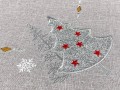 Bieżnik świąteczny 85x85 cm choinki czerwona srebrna int 1241 boże narodzenie