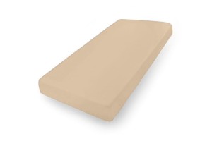Prześcieradło jersey 90x200 z gumką zakładka 30 cm matex beżowy 016 na wysoki materac   