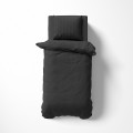 Pościel adamaszkowa 140x200 satin stripe czarna black
