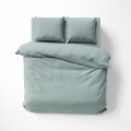 Pościel adamaszkowa 160x200 mięta mint green w pasy satynowe – luksusowa bawełna, subtelny połysk