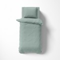 Pościel adamaszkowa 140x200 mięta mint green w pasy satynowe