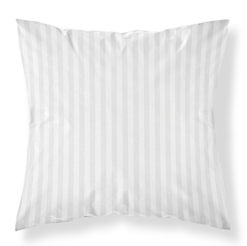 Poszewka adamaszkowa 40x40 biała w pasy satynowe – elegancka bawełna premium