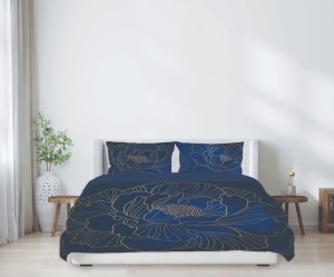 Pościel glamour 220x200 satyna bawełniana Royal Navy Gold