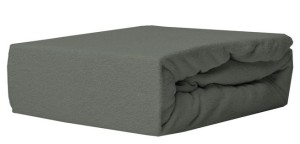 Prześcieradło Jersey z gumką - 90x200 - Grafit -  040 