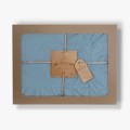  Pościel z bawełny 200x220 blue stonewashed exclusive bez prasowania blue