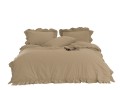 Pościel z bawełny exclusive 200x220 akdeniz beige stonewashed bez prasowania beżowy
