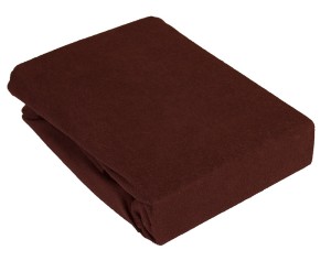 Prześcieradło Frotte z gumką - 160 x 200 - Brązowe - 023