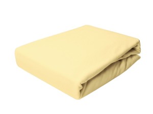 Prześcieradło Jersey z gumką krem ciemny 160x200 - 003