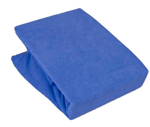 Prześcieradło Jersey z gumką ciemno niebieskie 220x200