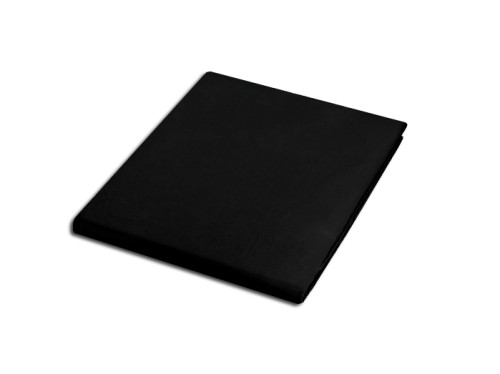 Prześcieradło satynowe - 220x200 - Czarne - bez gumki 80053 Czarny