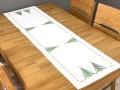 Bieżnik świąteczny 40x140 cm zielone choinki int 1196 boże narodzenie 