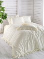 Kpl pościeli z bawełny Exclusive - 200x220 - Snow White - bez prasowania Stonewashed