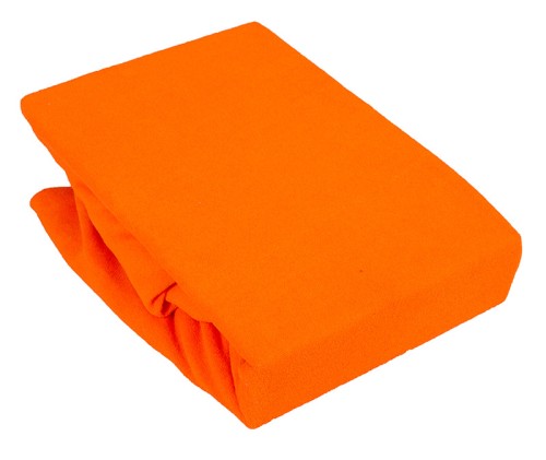 Prześcieradło Frotte z gumką pomarańczowe 70x140