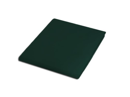 Prześcieradło satynowe - 160x200 - zieleń butelkowa - bez gumki 036