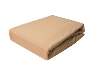 Prześcieradło Jersey z gumką ciemny beż 140x200 - 030