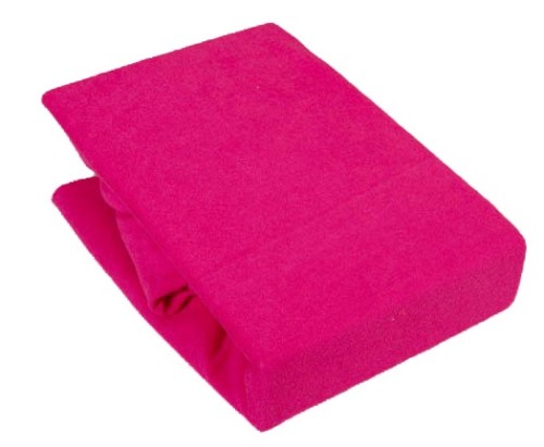 Prześcieradło Frotte z gumką malina 120x200 