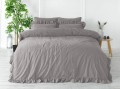 Kpl pościeli z bawełny Exclusive - 160x200 - Opal Grey - bez prasowania Stonewashed