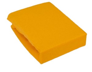 Prześcieradło Jersey  z gumką żółte 140x200 -Żółty - 006