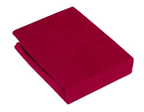 Prześcieradło Frotte z gumką bordo 120x200