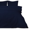Pościel satynowa jednobarwna Carmen 200x220 ciemny granat 026