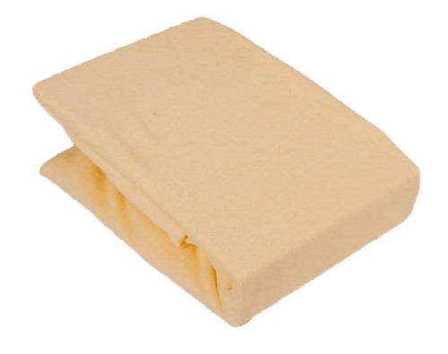 Prześcieradło Jersey z gumką krem ciemny 220x200 
