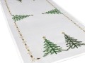 Bieżnik świąteczny 40x85 cm zielone choinki int 1196 boże narodzenie
