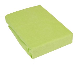 Prześcieradło Frotte z gumką limonka  140x200