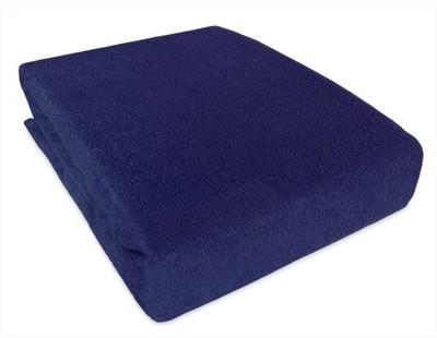 Prześcieradło Frotte z gumką granatowe 140x200