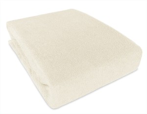Prześcieradło Frotte z gumką krem jasny 120x200  007
