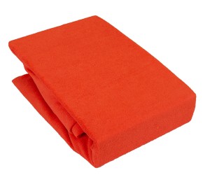 Prześcieradło Frotte z gumką ceglaste 90x200  025