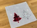 Serwetka świąteczna 30x30 cm czerwona srebrna choinka int 1241 boże narodzenie