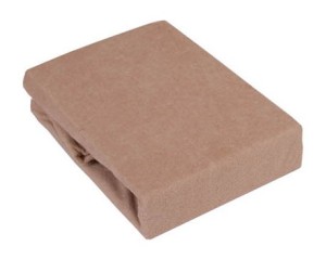 Prześcieradło Jersey z gumką ciemny beż 120x200 - 030