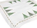 Bieżnik świąteczny 85x85 cm zielone choinki int 1196 boże narodzenie