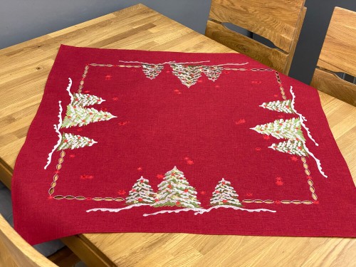 Bieżnik świąteczny 85x85 cm choinka int 5783 boże narodzenie