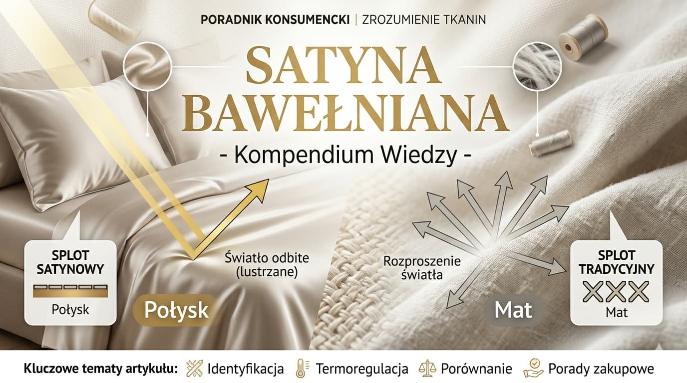Satyna bawełniana: jak rozpoznać prawdziwą 100% bawełnę i uniknąć poliestru?